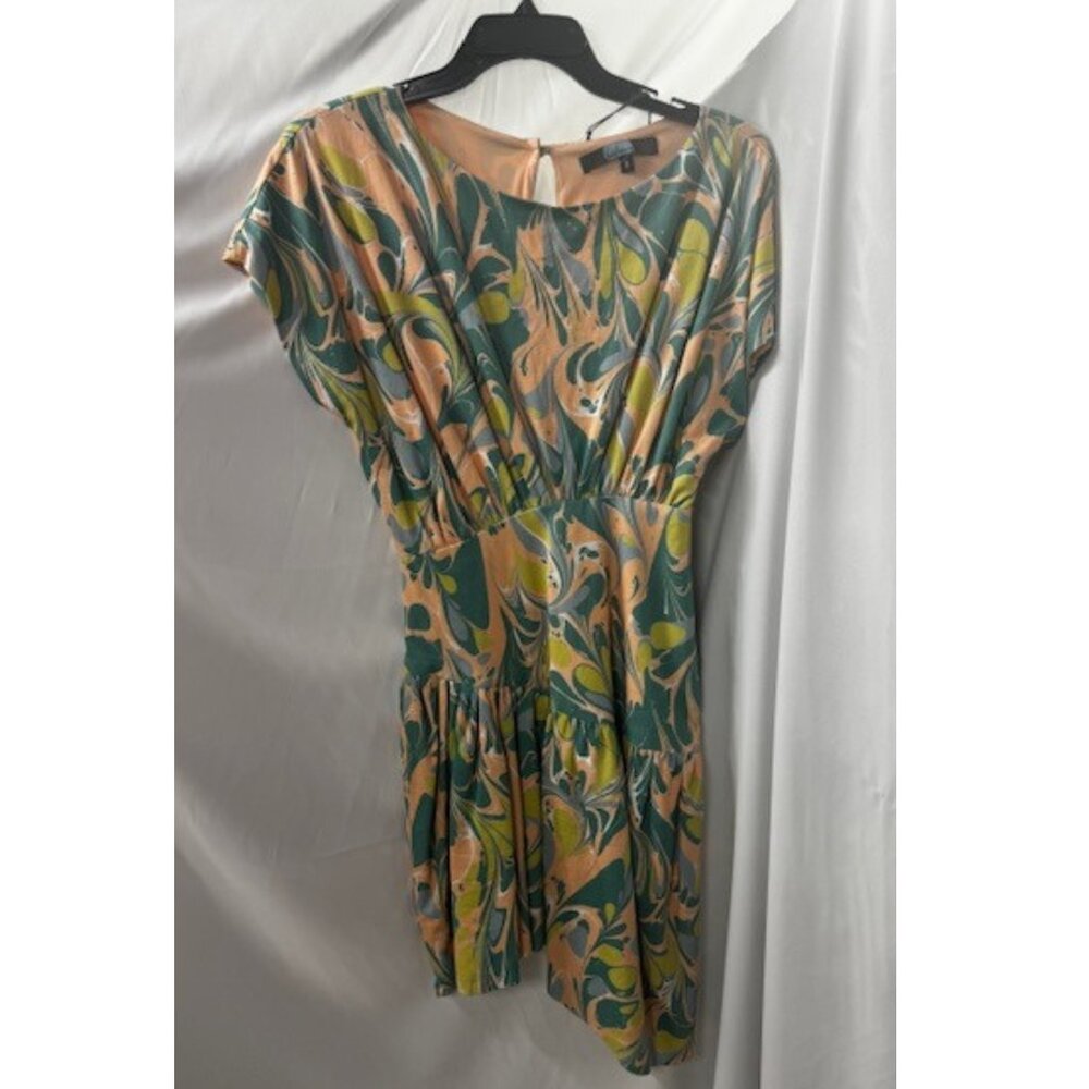 Eva Franco Cap Sleeve Knit Colorful Marble Summer Mini Dress - Picture 4 of 5